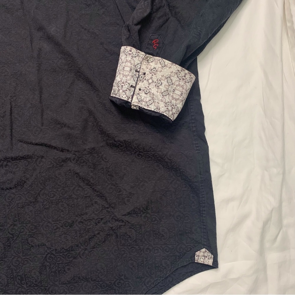 Black Patterned Robert Graham Button Up Shirt - image 6